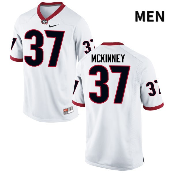 Georgia Bulldogs Men's Jordon McKinney #37 White Stitched College UGA Football Jersey 23YD018ZI